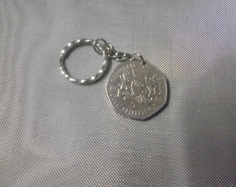 Republic of Kenya Five Shillings Coin on Keychain
