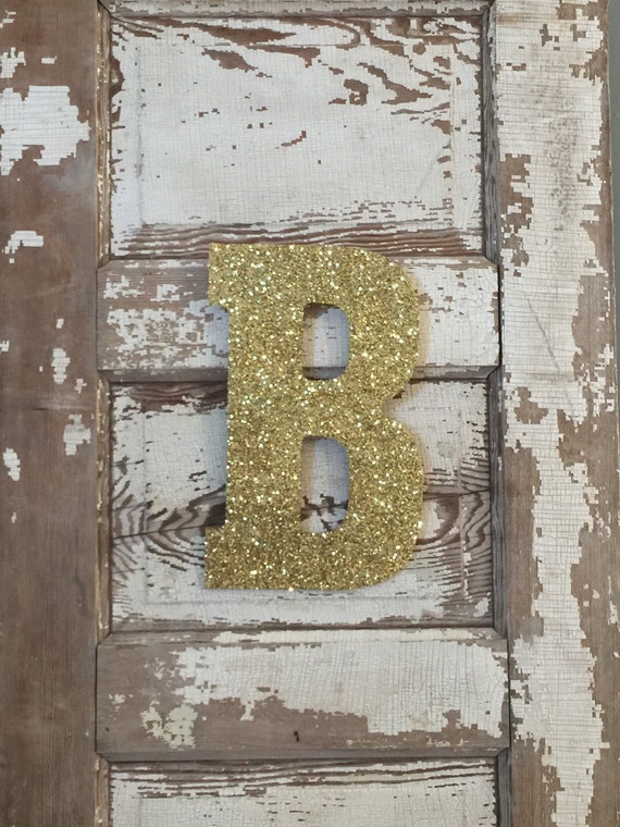 Decorative 13 Gold Glitter Wall Letters Girls Bedroom