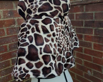Handmade poncho- giraffe/african design