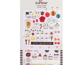 Korean stickers Suatelier Sonia brand of Sweets Stickers - Korean Stationery Great for Scrapbooking or Embellishment