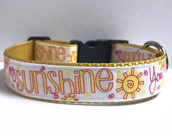 1" You are my sunshine collar