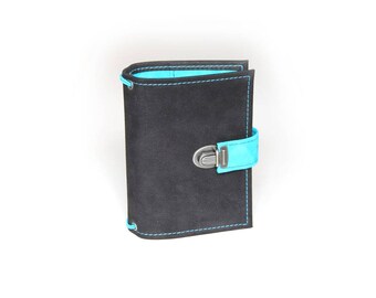 A6 travelers notebook made of nubuck and suede.