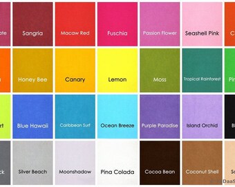 6 Bamboo Felt 11 x 20 in. Sheets - Your Choice of Colors