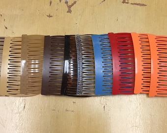 Vintage Set of Ten 1970s 1980s Hair Combs Retro Hair Combs Vintage Hair Accessory Novelty Festival Costume