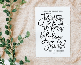 Scripture SVG, Christian SVG, Forget the Past, Philippians 3:13-14, cutting files