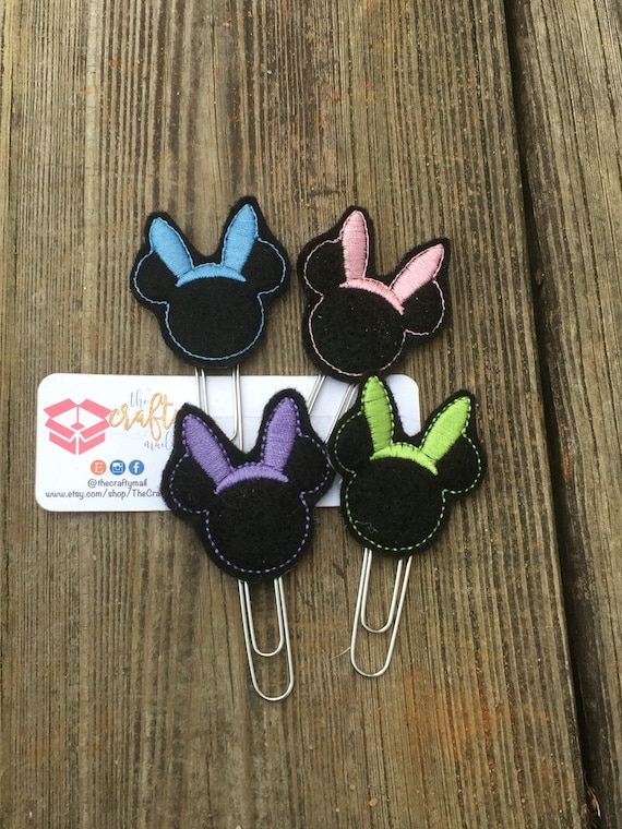 Mouse Bunny Ears Planner Clip/Planner Clip/Bookmark. Choose from 4 colors. Easter planner clip