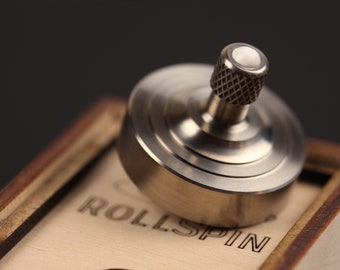 EDC Titanium spinning top & Ceramic Fidget Ball ~ RollSpin (kickstarter) ~ Birthday gift ~ Fidget toy Titanium ~ EDC Pocket top