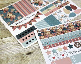 Planner Stickers -Weekly Planner Sticker Set -Erin Condren Life Planner -Happy Planner -Day Designer-Functional stickers-Cottage Chic