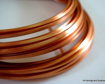 Square Copper Wire Non-Tarnish 18 Gauge Soft Tempered - 21 feet - STR9062WR-CSQ21