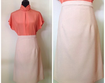 Vintage Pencil Skirt, Tan c1970s