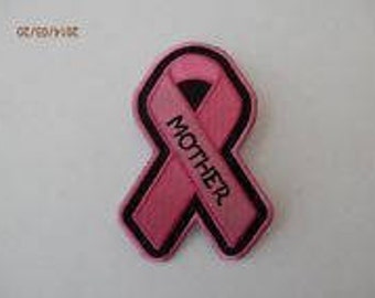 Pink Ribbon Breast Cancer Awareness Patch MOTHER
