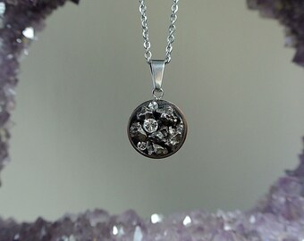 Real Meteorite Pendant. Shooting Star Necklace. Galaxy Jewelry. Astronomy Gifts. The Cosmos Necklace