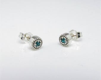 December Birthstone Stud Earrings, Sterling Silver, The Generations Collection