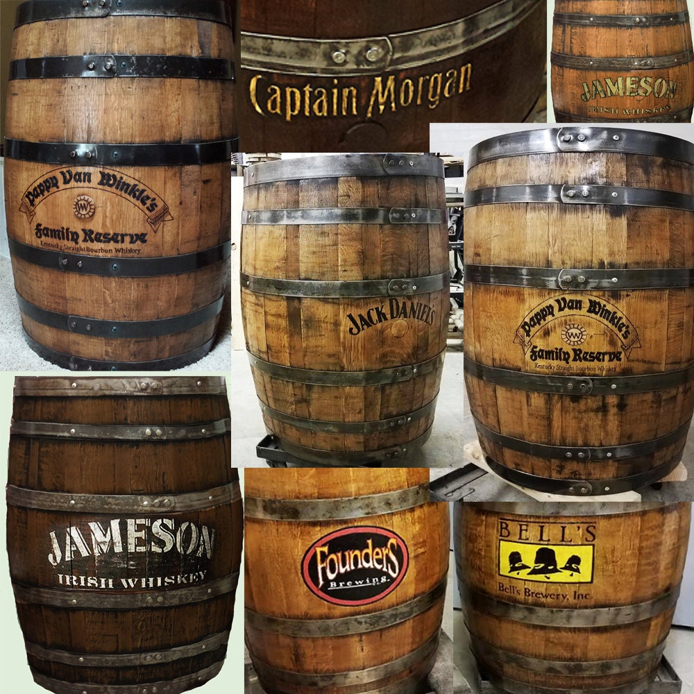 Whiskey barrel customizing finished stained bourbon barrels oak aged