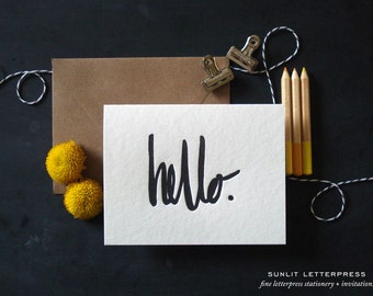 Just Because Card, Any Occasion Card, Thinking of You, Hello Card, Blank Card, Hand Lettering Card, Card for Friend, Love Card, Note Card
