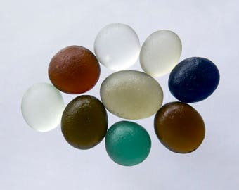 EnglishSea glass - Bubble Buttons - Lot DC1048