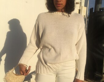 Essential Eggshell Crew Neck Sweater