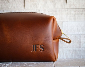 Leather Dopp Kit For Men Third Anniversary Gift For Him Leather Bag 3rd Anniversary Gift For Man Gifts Fathers Day Gift For Dad