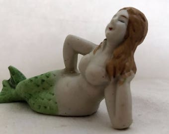 Bisque Mermaid Figure Bisque Figure Mermaid Bisque Doll Little Mermaid Vintage Mermaid Vintage Bisque Figure Vintage Bisque Mermaid Figurine