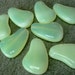 4pcs 33mmx20mm milky/opal uranium / vaseline glass - Czech glass beads