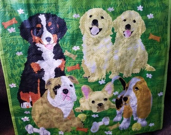 Cute reusable doggy tote bag