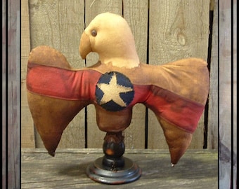SALE mailed paper pattern Primitive folk art Americana eagle make do HAFAIR OFG faap 396