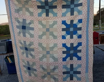 Beautiful Vintage Handsewn Quilt
