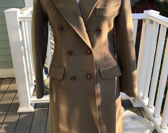 Vintage 90's Camel Wool full length coat