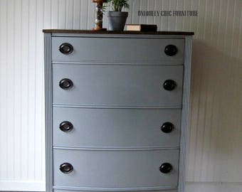 Driftwood Gray Hepplewhite Tall Dresser Chest~ SHIPPING isn't INCLUDED