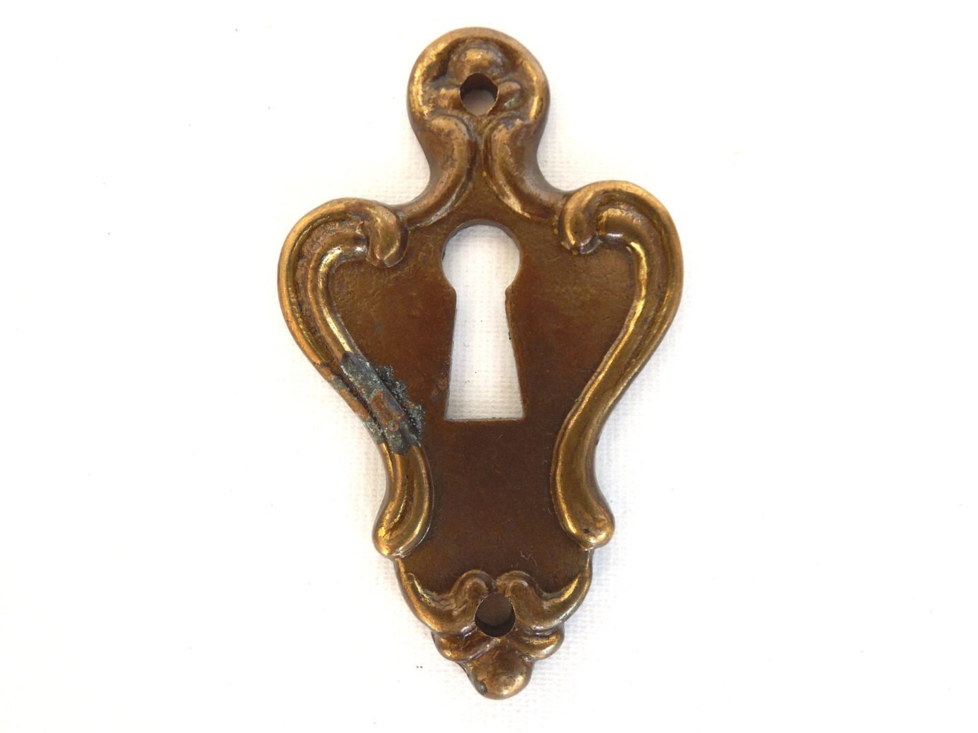 Solid Brass Keyhole plate, cover, escutcheon, key hole frame. Keyhole