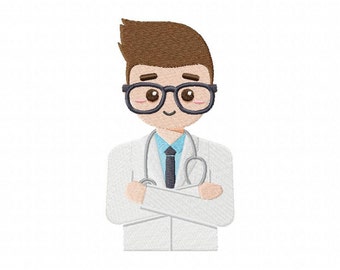 Boy Hospital Doctor Machine Embroidery Design