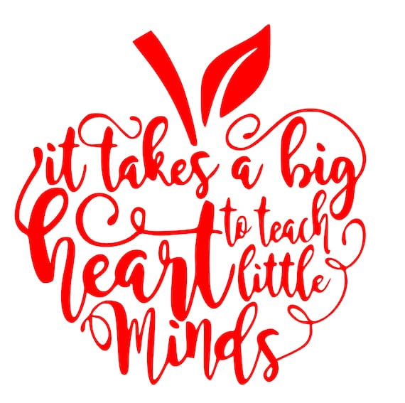 Download Teacher Appreciation Big Heart Teach Little Minds SVG File