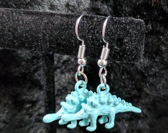 Light blue dinosaur earrings #420
