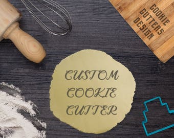 Custom cookie cutter, Custom cookie stamp, Personalized cookie cutter