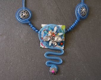 Necklace original ceremony blue *.