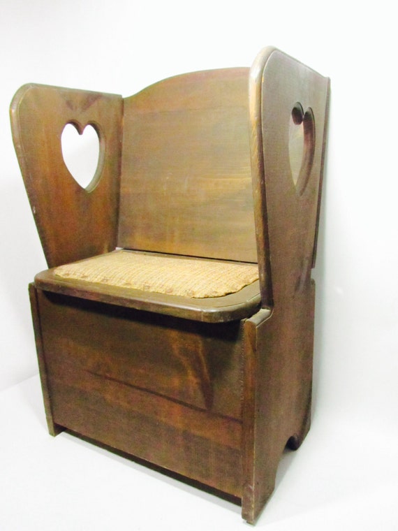 Antique Wood Child's Chair Toy Box Chair Storage Chair Like this item? - Antique Wood Child's Chair Toy Box Chair Storage Chair