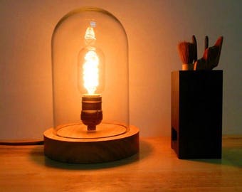 light wood and glass
