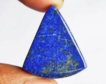 Fabulous Triangle Shape Natural Blue Lapis Lazuli Cabochon, Size 25X22X7 MM, Jewellery Supplies, Pendant Gemstone, Calibrated, Minerals 5995