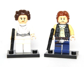 set Princess Leia and Han Solo Star Wars Custom Minifigures Minifigs Comics Compatible With Building Toys Wedding Christmas gift