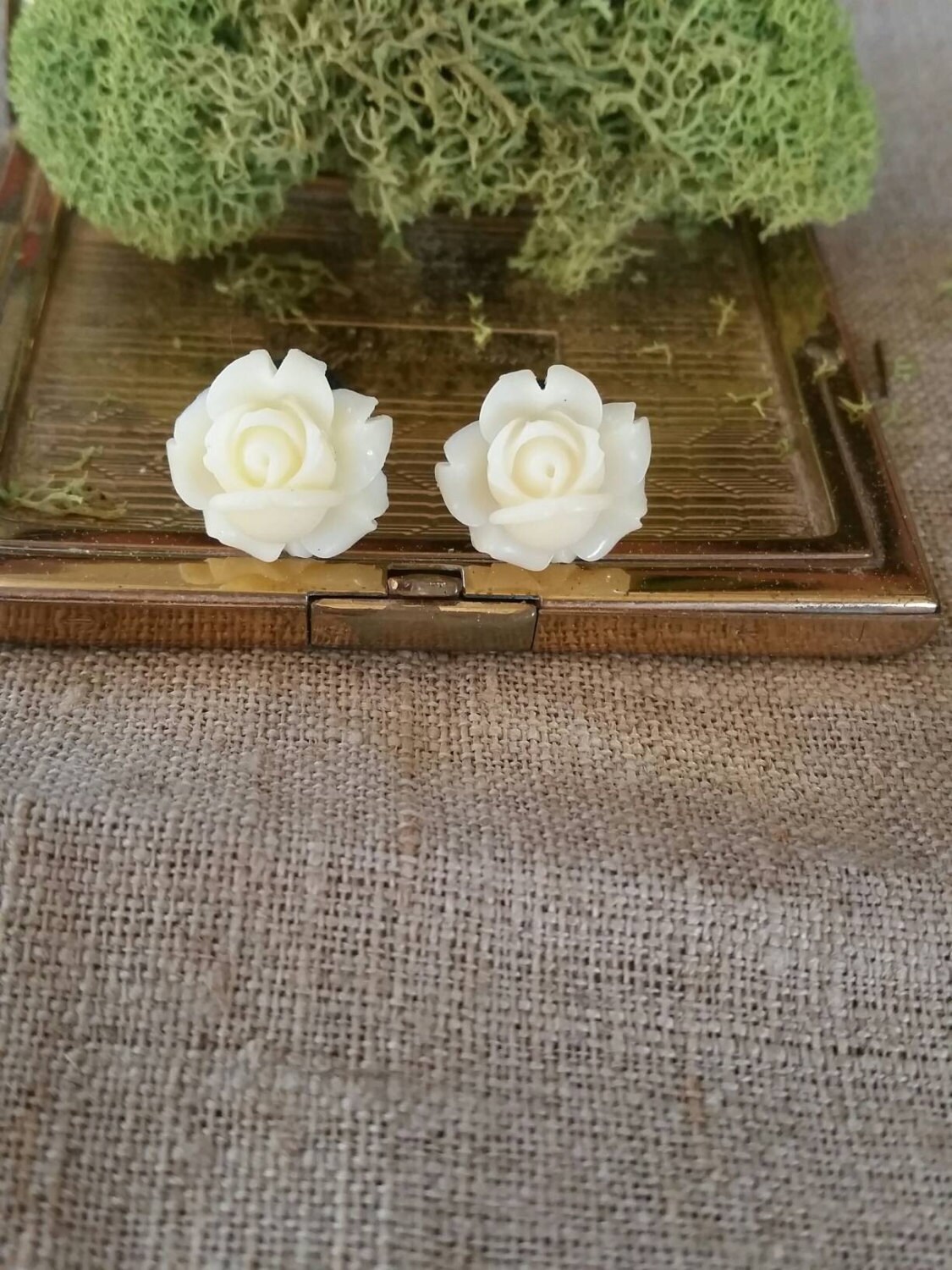 Flower Plugs Gauges Cream Roses