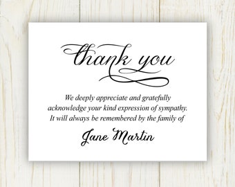 thank you cards for funerals help writing