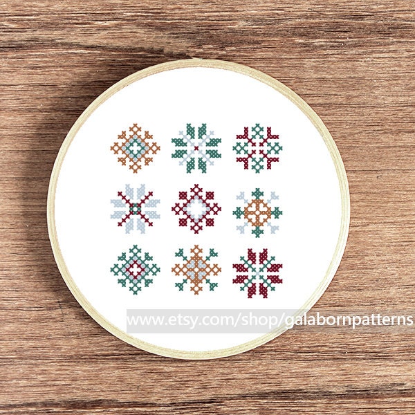 Nordic snowflakes Counted cross stitch pattern PDF Tribal Nordic snowflakes counted cross stitch pattern pdf tribal