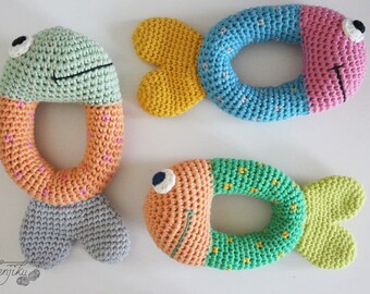 Fish Baby Rattle | Baby Rattle | Fish Baby Toy | Baby Toy | Fish Pattern | Fish Amigurumi Pattern