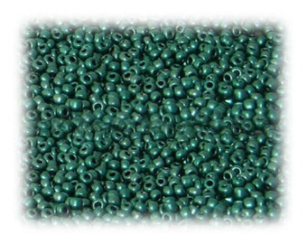 11/0 Green Metallic Glass Seed Beads, 1 oz. Bag