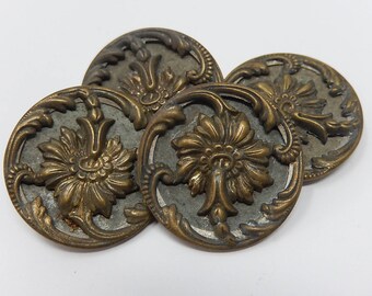 Four old buttons 19th century, diameter 2.8 cm, free shipping!