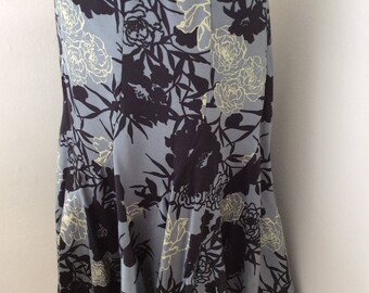 1990s silk flared skirt.