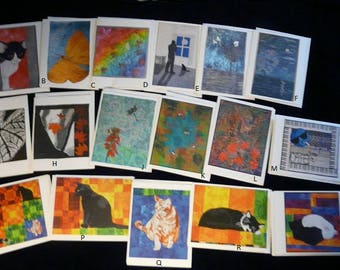 Fiber Art Note Cards any 5 for 12.50