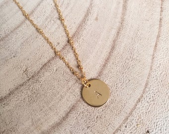 Engraved medal necklace