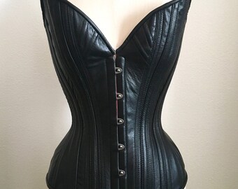 PUIMOND PY15 Wicked Plunge Leather Fetish Corset Size 22 NEW In-stock