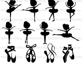 Ballerina svg - Ballerina Silhouette - Ballerina vector - Ballerina digital clipart for Design or more, files download svg, png, dxf